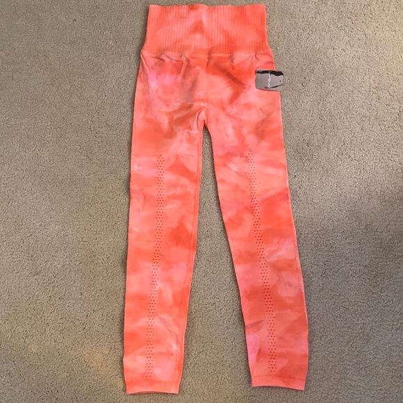 FP Movement by Free People Pants - Free People Movement Peach Tie-Dyed High-Rise Leggings Size XS